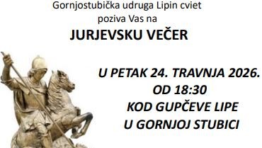 Program za Jurjevo se nastavlja: Ovog petka Jurjevska večer pod Gupčevom lipom